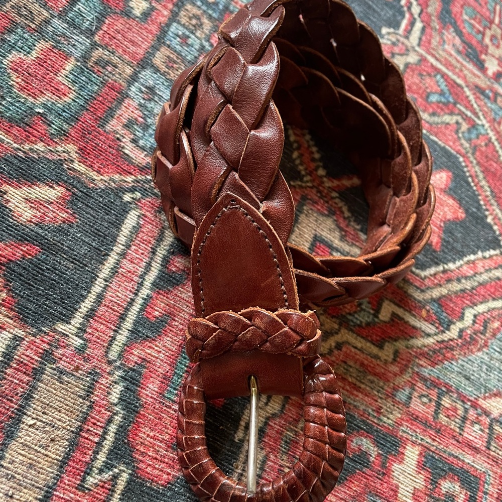 Ralph Lauren Vintage Braided Leather Belt